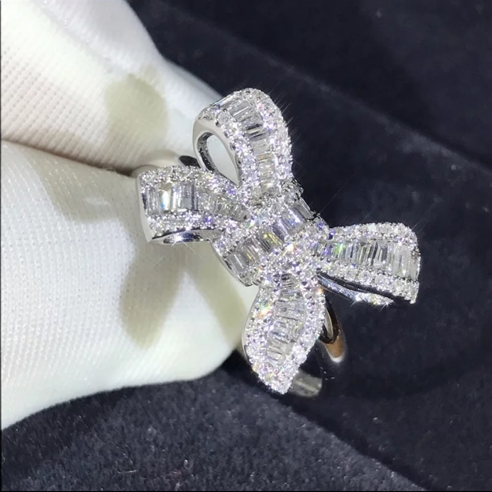 925 sterling Silver luxury bowknot ring 💍